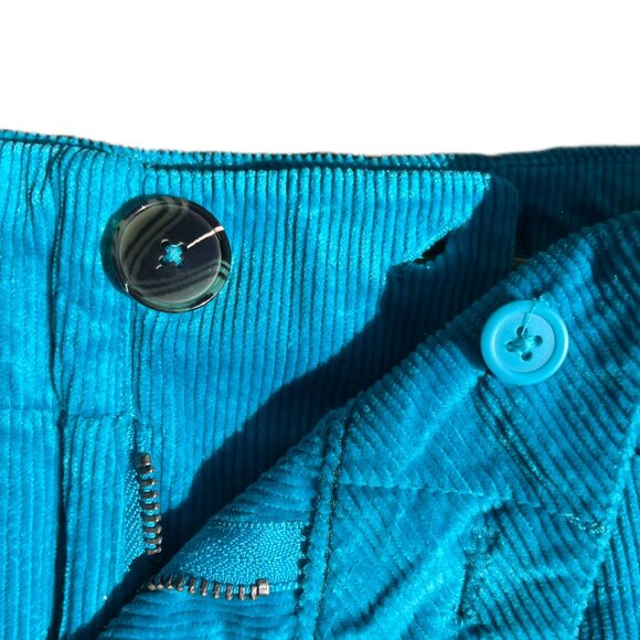 MAEVE by Anthropologie Women's Corduroy Wide Leg Bright Blue Pants - S - Picture 7 of 8